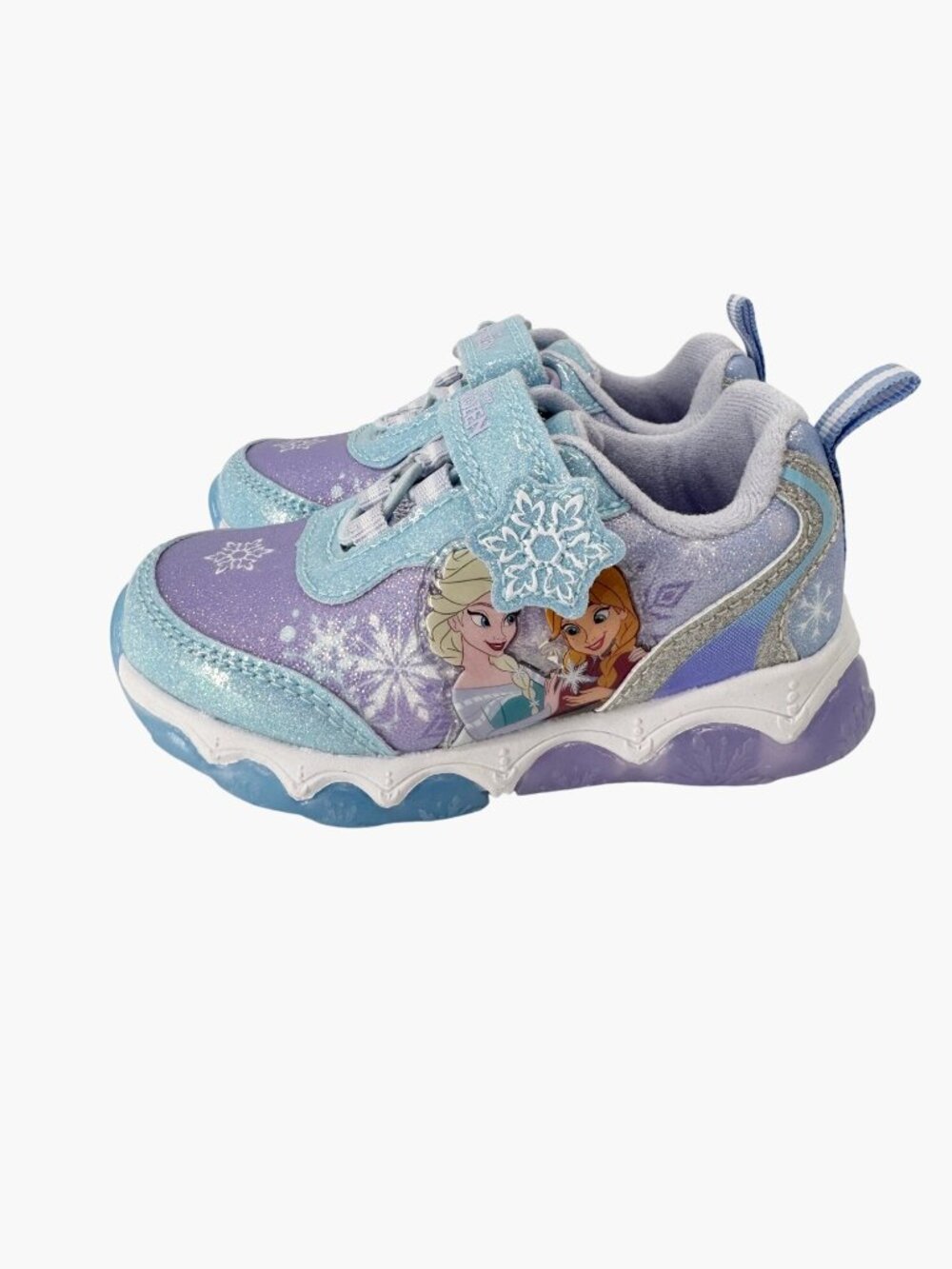 NEW Toddler Disney Frozen Light Up Sneakers Purple/Blue Size 6